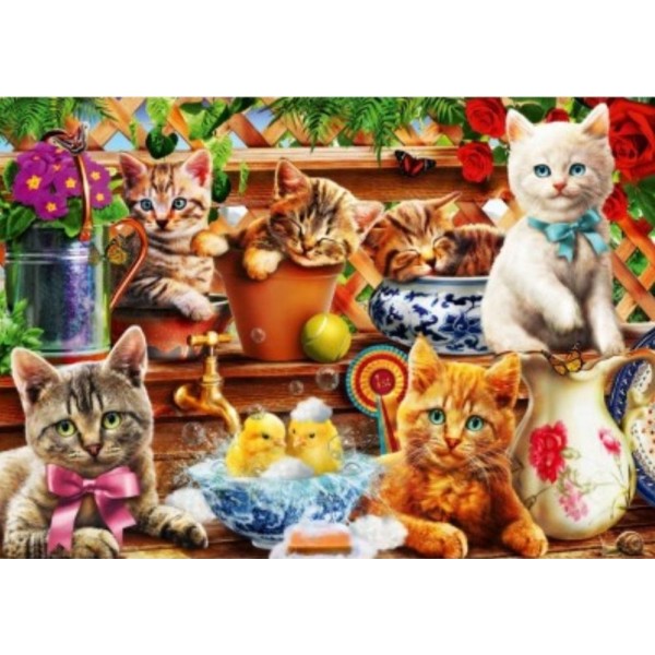 Małe kotki w szopie (1000el.) - Sklep Art Puzzle